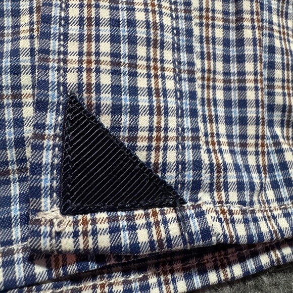 UNTUCKit Varick Plaid Slim Fit Button Down Shirt Mens Small‎ Blue Nylon Spandex - Picture 6 of 12